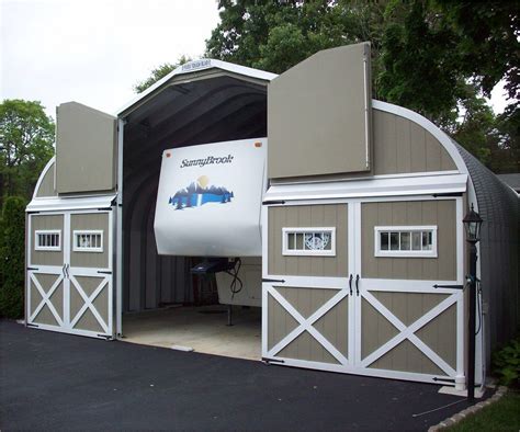 metal house with rv garage|build your own rv garage.